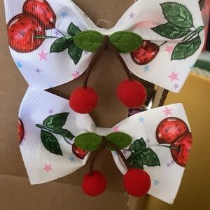 Charming Cherry Hair Bows for Kids